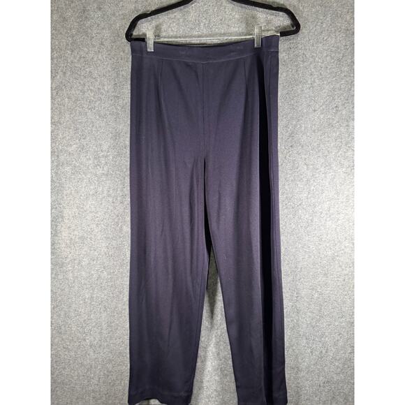 Exclusively Misook Pants‎ Women Large Navy Blue Pull On Academia Old Money - Picture 1 of 8